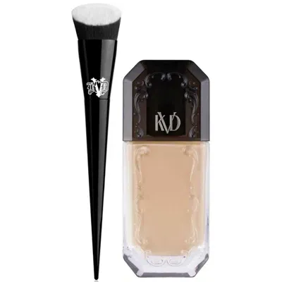 Kvd Beauty Lock It Edge Foundation Brush And Beauty Good Apple Full-coverage Serum Foundation 30ml Bundle (vari In Light 021