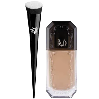 Kvd Beauty Lock It Edge Foundation Brush And Beauty Good Apple Full-coverage Serum Foundation 30ml Bundle (vari In Medium 039