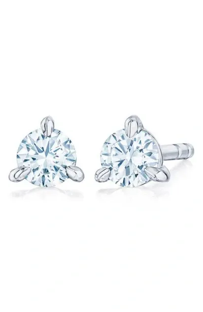 Kwiat Round Brilliant Cut Diamond & Platinum Stud Earrings