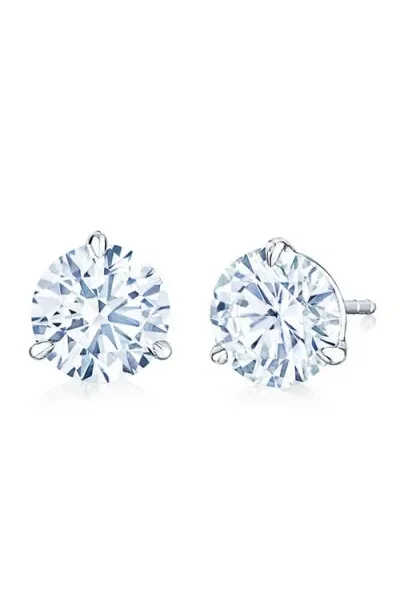 Kwiat Round Diamond & Platinum Stud Earrings In White