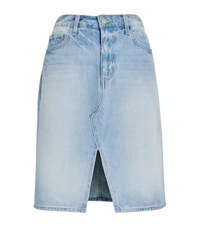 L Agence Denim Tylee Mini Skirt In Blue