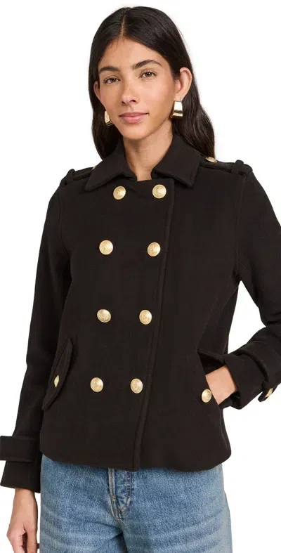 L Agence Franco Shirt Military Coat Dark Chocolate