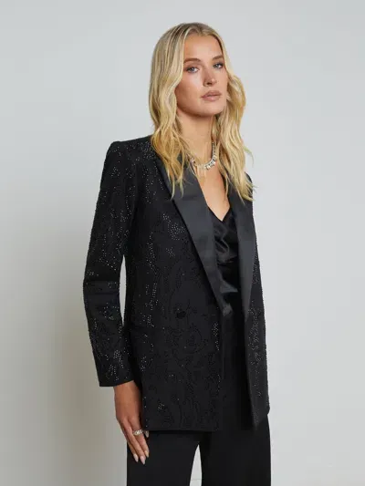 L Agence L'agence Chamberlain Blazer In Black Crystal