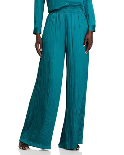 L Agence L'agence Lillian Wide Leg Pants In Ocean Teal