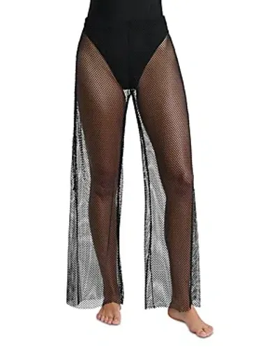 L Agence L'agence Noemi Crochet Cover Up Pants In Black