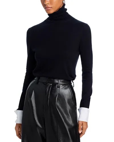 L Agence L'agence Poplin Cuff Sweater In Blackwhite