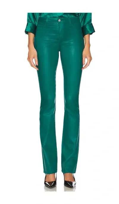 L Agence Ruth High Rise Undone Hem Pants In Ocean Teal