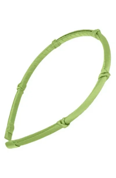 L Erickson Five-knot Silk Charmeuse Headband In Sweet Pea