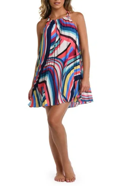 La Blanca Slice Of Paradise Pleated Trapeze Dress In Multi