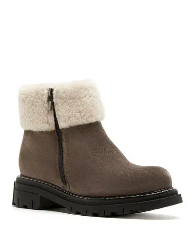 La Canadienne Women's Shearling Lined Declan Booties In Cement