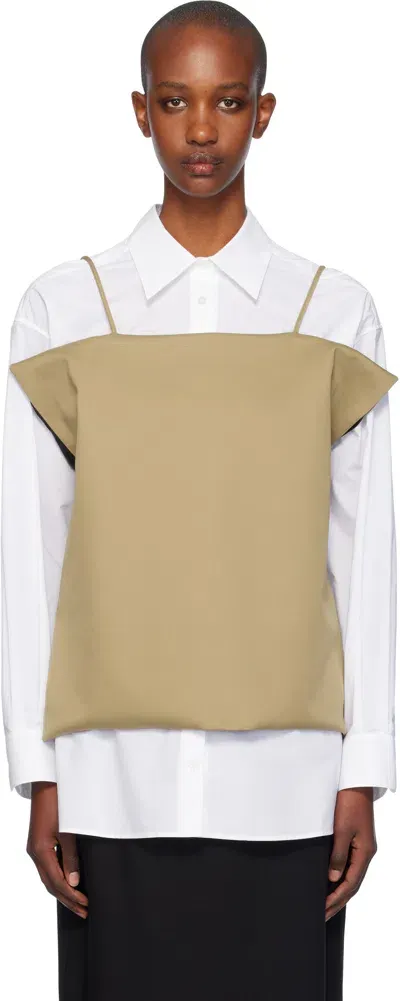 La Collection Beige Panarea Top In Camel