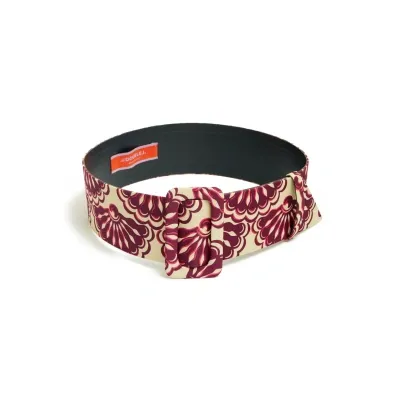 La Doublej Medium Belt In Fans Purple