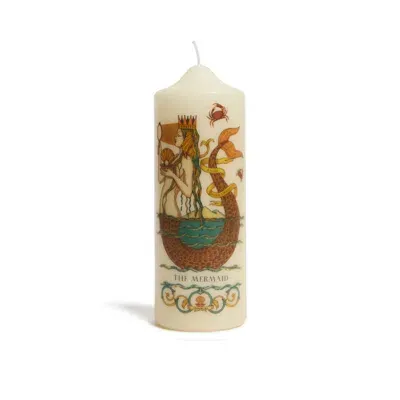 La Doublej Printed Pillar Candle In Multi