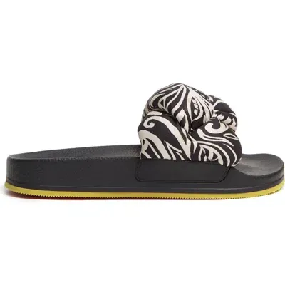 La Doublej Treccia Slides Fauve Black