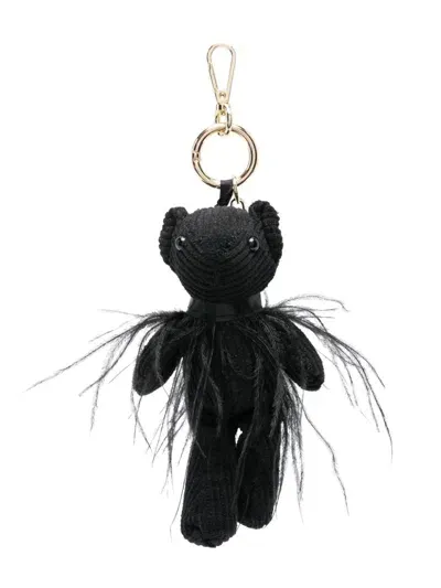 La Milanesa Teddy Bear Charm In Black