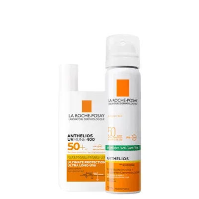 La Roche-posay Anthelios Sun Protection Spf50+ Routine Bundle In White