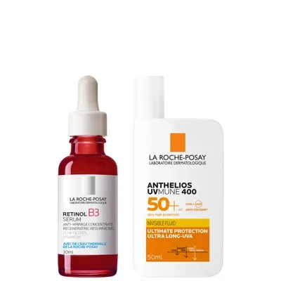 La Roche-posay Anti-wrinkle Correct + Protect Duo Set: Retinol Serum And Spf50+ In White