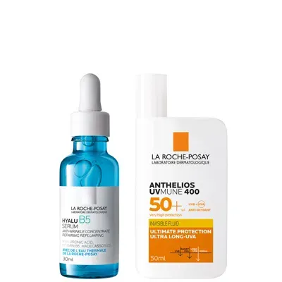 La Roche-posay Daily Replump And Protect Set: Hyalu B5 Hyaluronic Acid Serum + Spf50+ In Multi