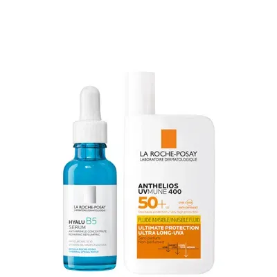 La Roche-posay Hydrate And Spf Protect Routine Bundle In White