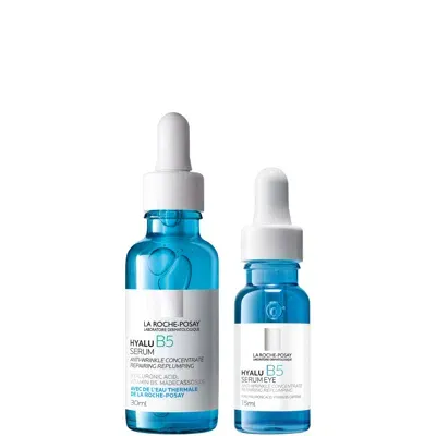 La Roche-posay Replump And Hydrate Hyalu B5 Duo: Face Serum And Eye Cream Hyaluronic Acid Concentrated Care In White