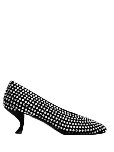 La Rose Pumps Silver Crystal Black