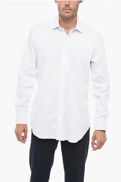 Laboratorio Del Carmine Long Sleeved Shirt With French Collar In White