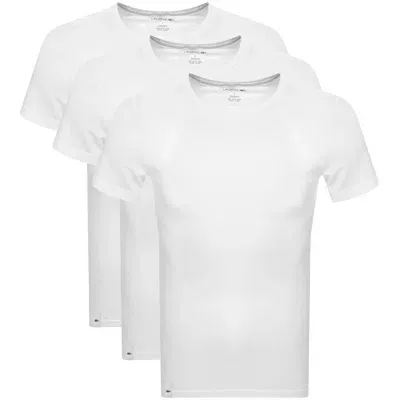 Lacoste Triple Pack T Shirts White