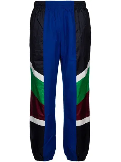 Lacoste Appliqué Cotton Track Pants In Blue