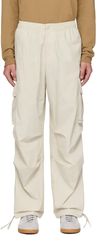 Lacoste Beige Relaxed-fit Cargo Pants In Buq