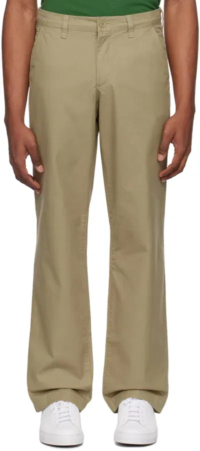 Lacoste Beige Straight-leg Trousers In Lion