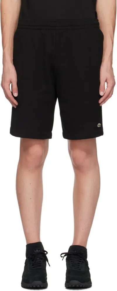 Lacoste Black Drawstring Shorts In 031