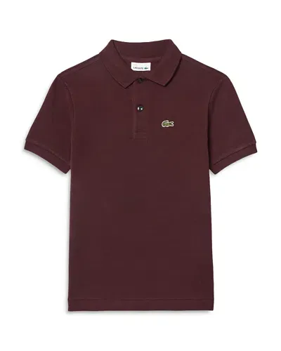 Lacoste Boys' Classic Pique Polo Shirt - Little Kid, Big Kid In Bzd Expresso