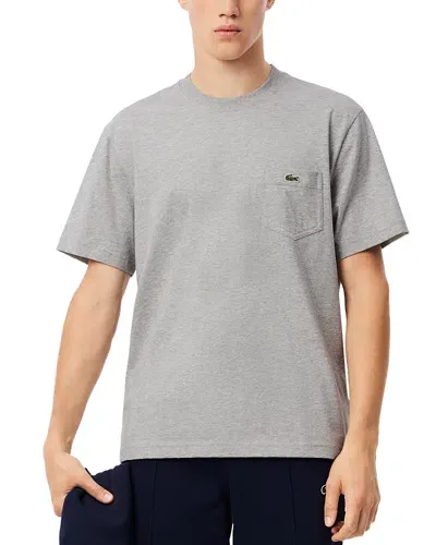 Lacoste Classic Fit Pocket Tee In Gray