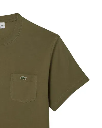 Lacoste Classic Fit Pocket Tee In Green