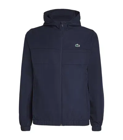 Lacoste Core Performance Hooded Jacket In Navy