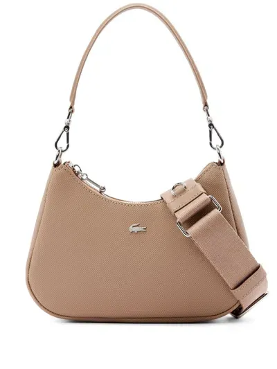 Lacoste Daily City Shoulder Bag In Neutrals