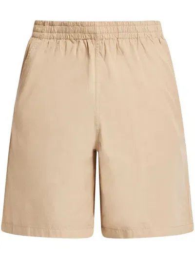 Lacoste Elasticated-waist Straight-leg Shorts In Neutrals