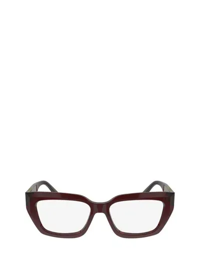 Lacoste Eyeglasses In Transparent Burgundy