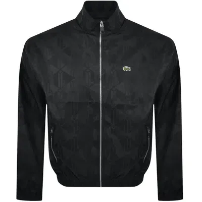 Lacoste Full Zip Logo Jacket Black In Gray