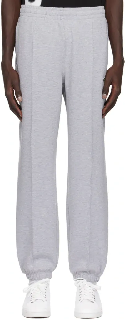 Lacoste Gray Regular Fit Piqué Sweatpants In Cca