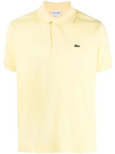 Lacoste Logo-patch Polo Shirt In Yellow