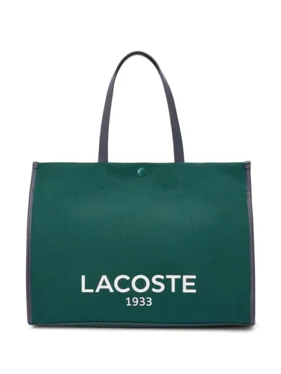 Lacoste Logo-print Tote Bag In 绿色