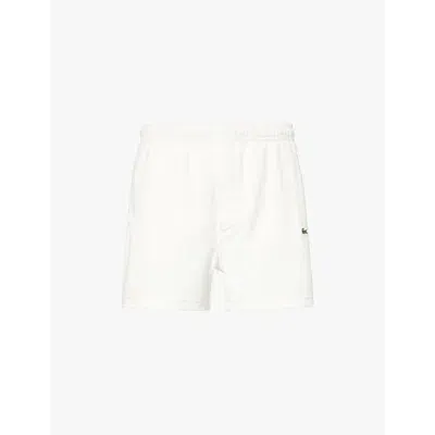 Lacoste Logo-embroidered Jersey Shorts In White