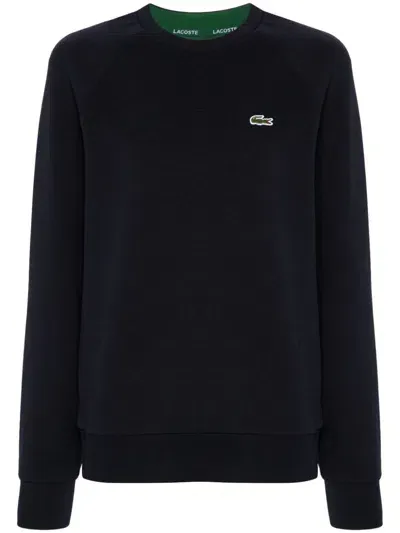 Lacoste Women's Crew Neck Piquã© Sweatshirt - 40 In Blue