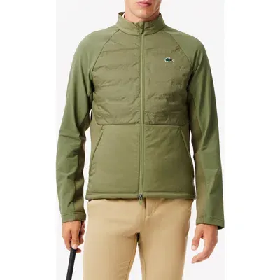 Lacoste Quilted Golf Jacket In Green