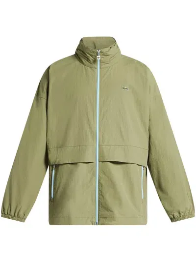 Lacoste Water-repellent Windbreaker In 绿色