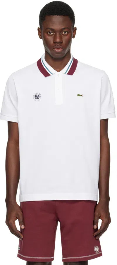 Lacoste White Roland Garros Edition Polo