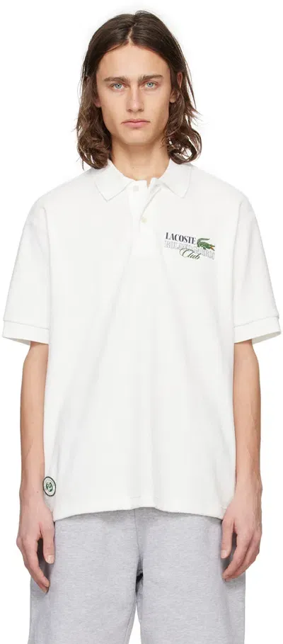 Lacoste White Roland Garros Edition Polo