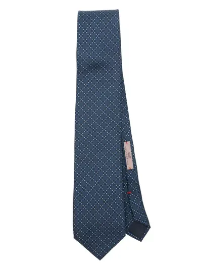 Lady Anne Floral-print Tie In Blue