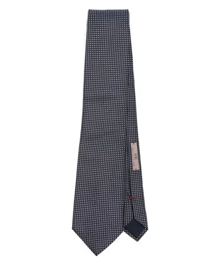 Lady Anne Patterned-jacquard Tie In Blue